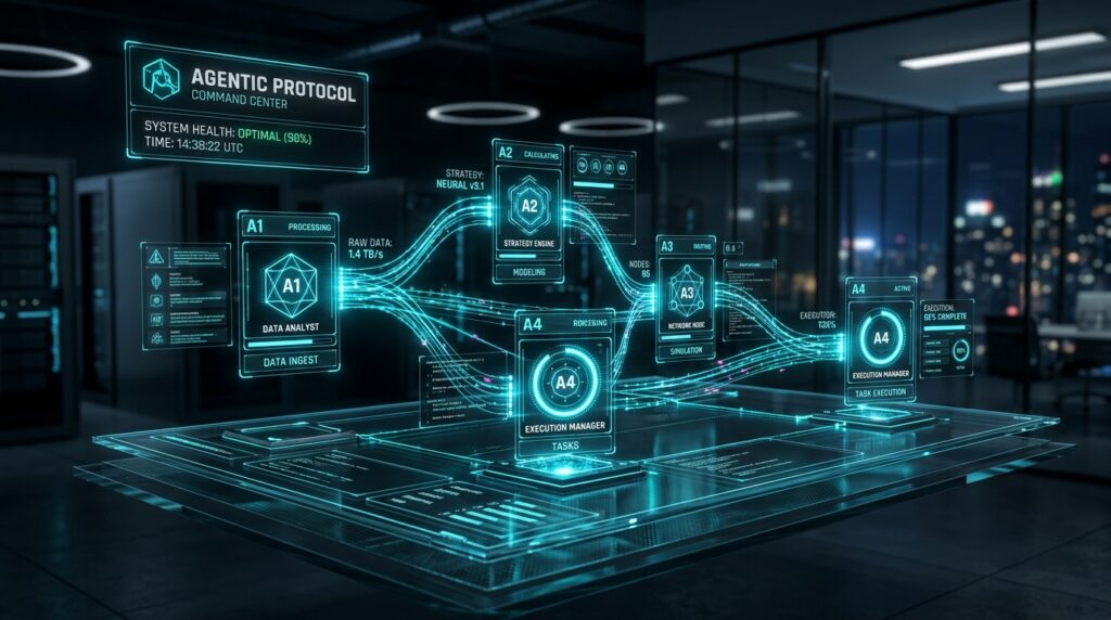 Dashboard illustrating autonomous agent execution for Year of Autonomy 2026