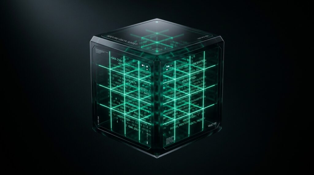 Autonomous Knowledge Vault organizing unrefined enterprise data into structured vector grid nodes.