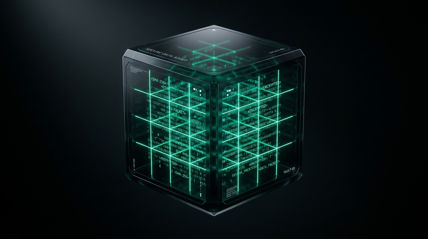 Autonomous Knowledge Vault organizing unrefined enterprise data into structured vector grid nodes.