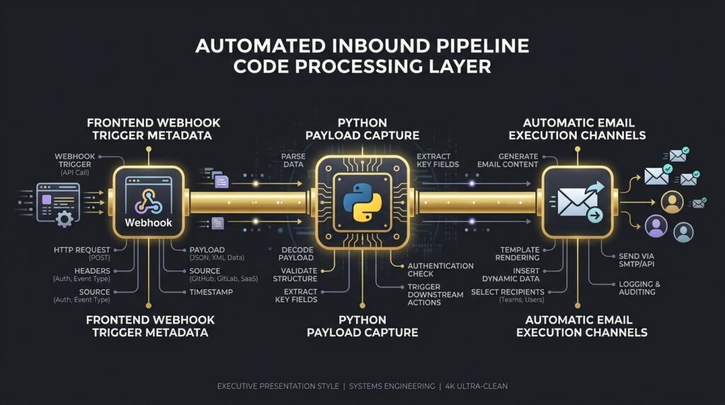 Systems architecture chart mapping raw lead tracking configurations to automated sales execution gateways.