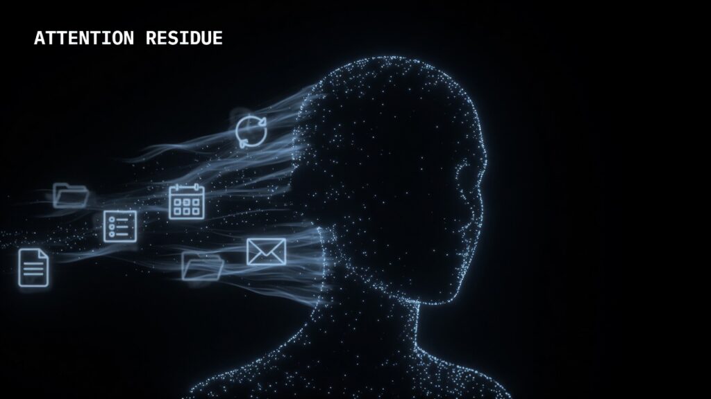attention residue deep work recovery protocol AI builders 2026