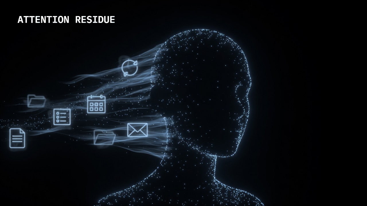 attention residue deep work recovery protocol AI builders 2026