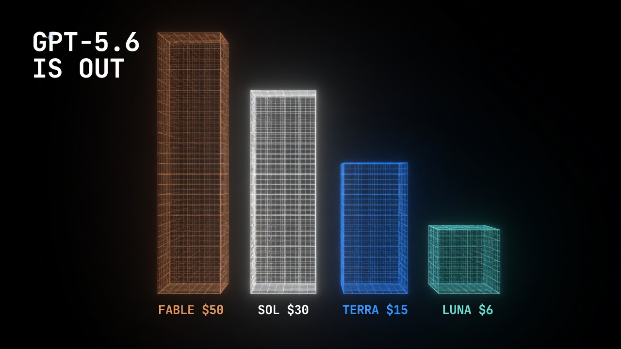 GPT-5.6 Sol Terra Luna pricing fallback chain update July 2026