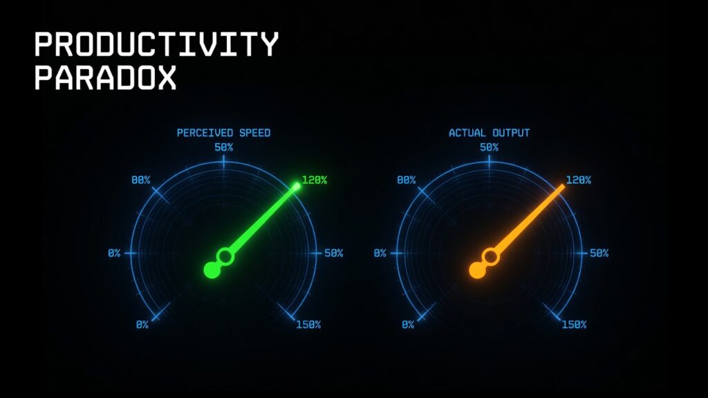 AI productivity paradox feel faster but work slower 2026