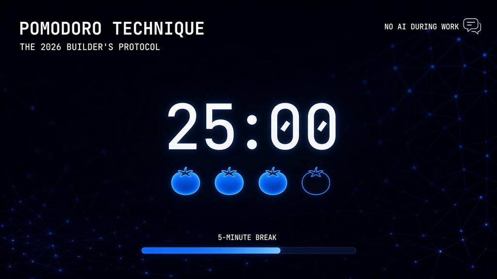 pomodoro technique 2026 builder protocol AI era focus guide